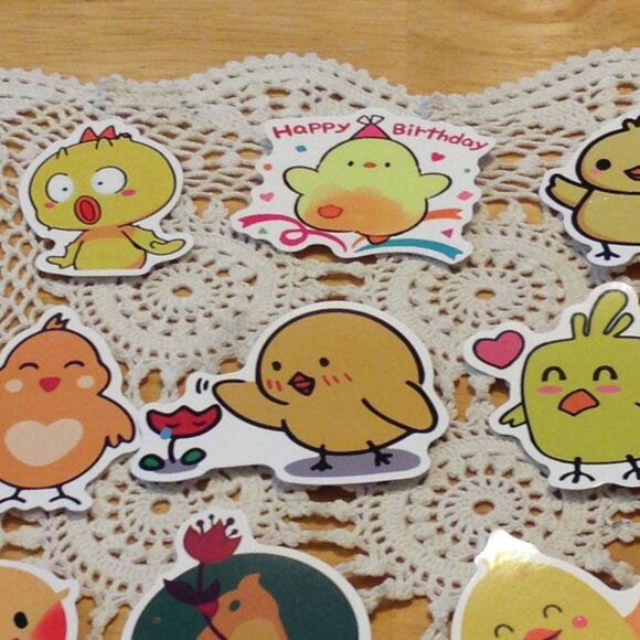 Cute chicks and chickens colorful stickers for cellphones, laptop, lockers - Picture 2 of 5